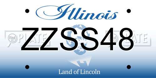 ZZSS48 Illinois License Plate