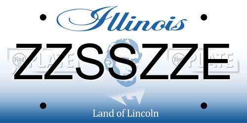 ZZSSZZE Illinois License Plate