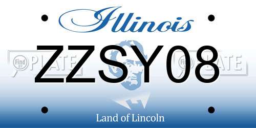 ZZSY08 Illinois License Plate