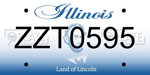 ZZT0595 Illinois License Plate