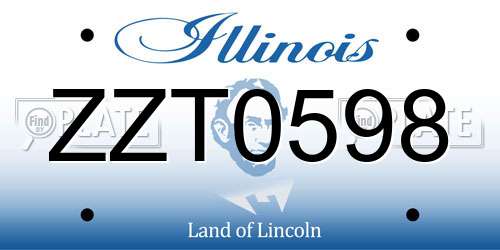 ZZT0598 Illinois License Plate