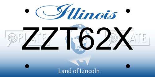 ZZT62X Illinois License Plate