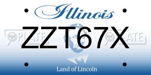 ZZT67X Illinois License Plate