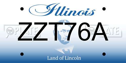 ZZT76A Illinois License Plate