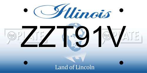 ZZT91V Illinois License Plate