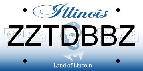 ZZTDBBZ Illinois License Plate