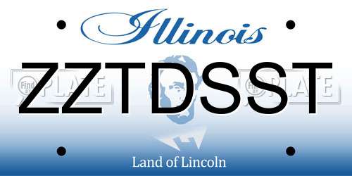 ZZTDSST Illinois License Plate