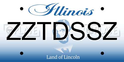 ZZTDSSZ Illinois License Plate