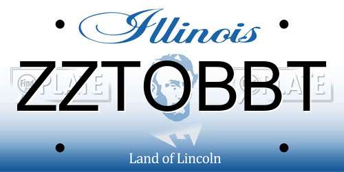 ZZTOBBT Illinois License Plate