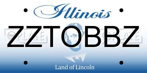ZZTOBBZ Illinois License Plate