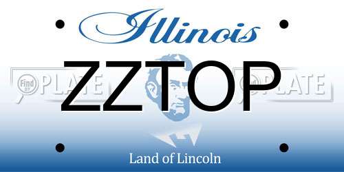ZZTOP Illinois License Plate