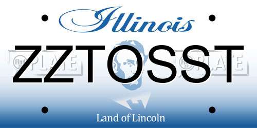 ZZTOSST Illinois License Plate
