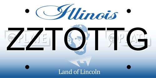 ZZTOTTG Illinois License Plate