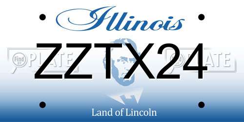 ZZTX24 Illinois License Plate