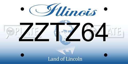 ZZTZ64 Illinois License Plate