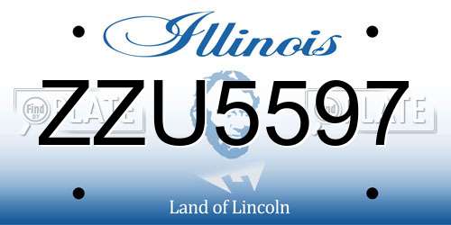 ZZU5597 Illinois License Plate
