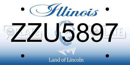 ZZU5897 Illinois License Plate