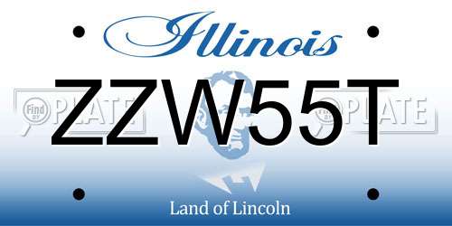 ZZW55T Illinois License Plate