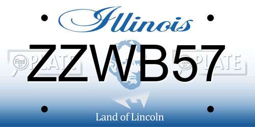 ZZWB57 Illinois License Plate