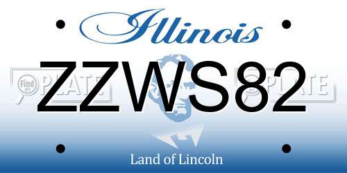 ZZWS82 Illinois License Plate