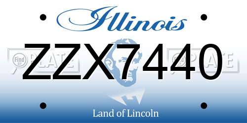 ZZX7440 Illinois License Plate