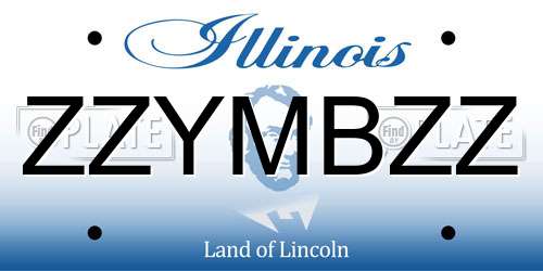 ZZYMBZZ Illinois License Plate