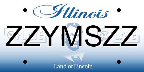 ZZYMSZZ Illinois License Plate