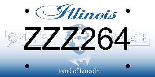 ZZZ264 Illinois License Plate