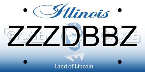 ZZZDBBZ Illinois License Plate
