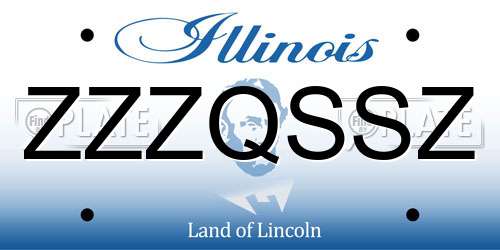 ZZZQSSZ Illinois License Plate