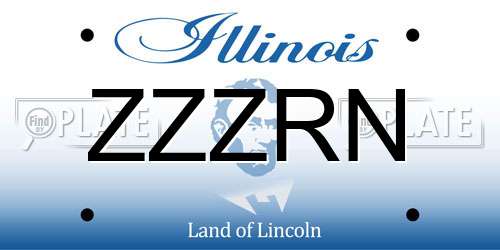 ZZZRN Illinois License Plate