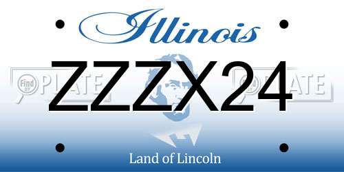 ZZZX24 Illinois License Plate