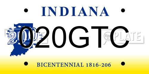 020GTC Indiana License Plate
