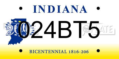 024BT5 Indiana License Plate