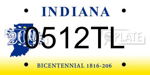 0512TL Indiana License Plate