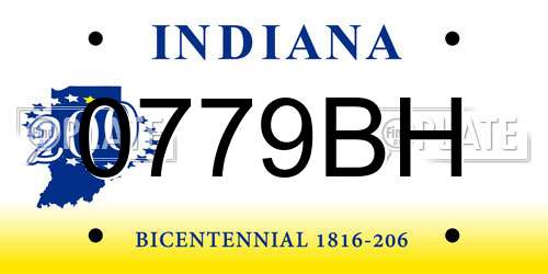 0779BH Indiana License Plate
