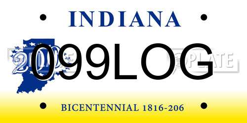 099LOG Indiana License Plate