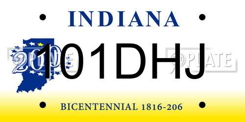 101DHJ Indiana License Plate