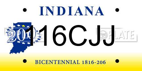 116CJJ Indiana License Plate