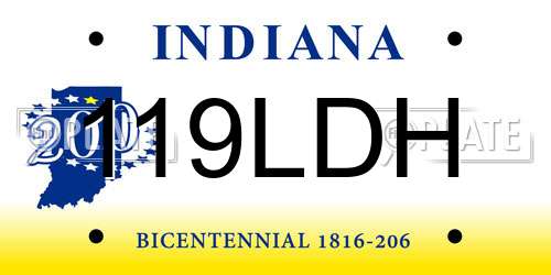 119LDH Indiana License Plate