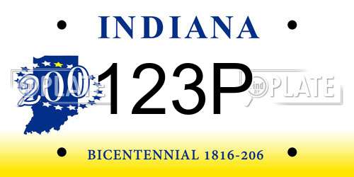 123P Indiana License Plate