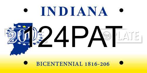 124PAT Indiana License Plate