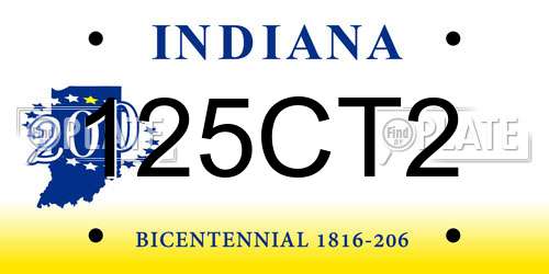 125CT2 Indiana License Plate
