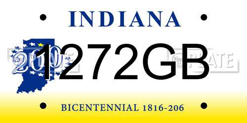 1272GB Indiana License Plate