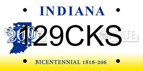 129CKS Indiana License Plate