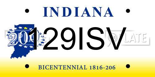 129ISV Indiana License Plate