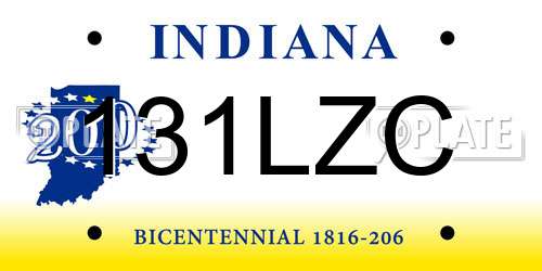 131LZC Indiana License Plate