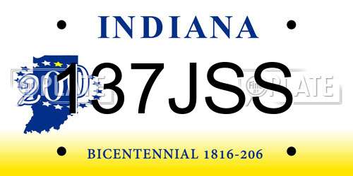 137JSS Indiana License Plate