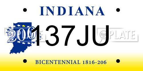 137JU Indiana License Plate