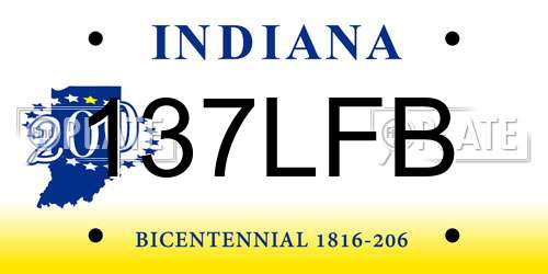 137LFB Indiana License Plate